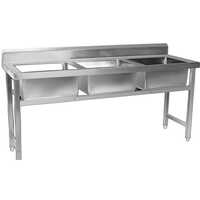 Stainless Steel Three Sink Unit - Automatic Grade: Manual