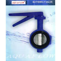 Manual Aquaflow Butterfly Valve - Stainless Steel, All Size, Blue | Industrial Round Structure For Versatile Applications
