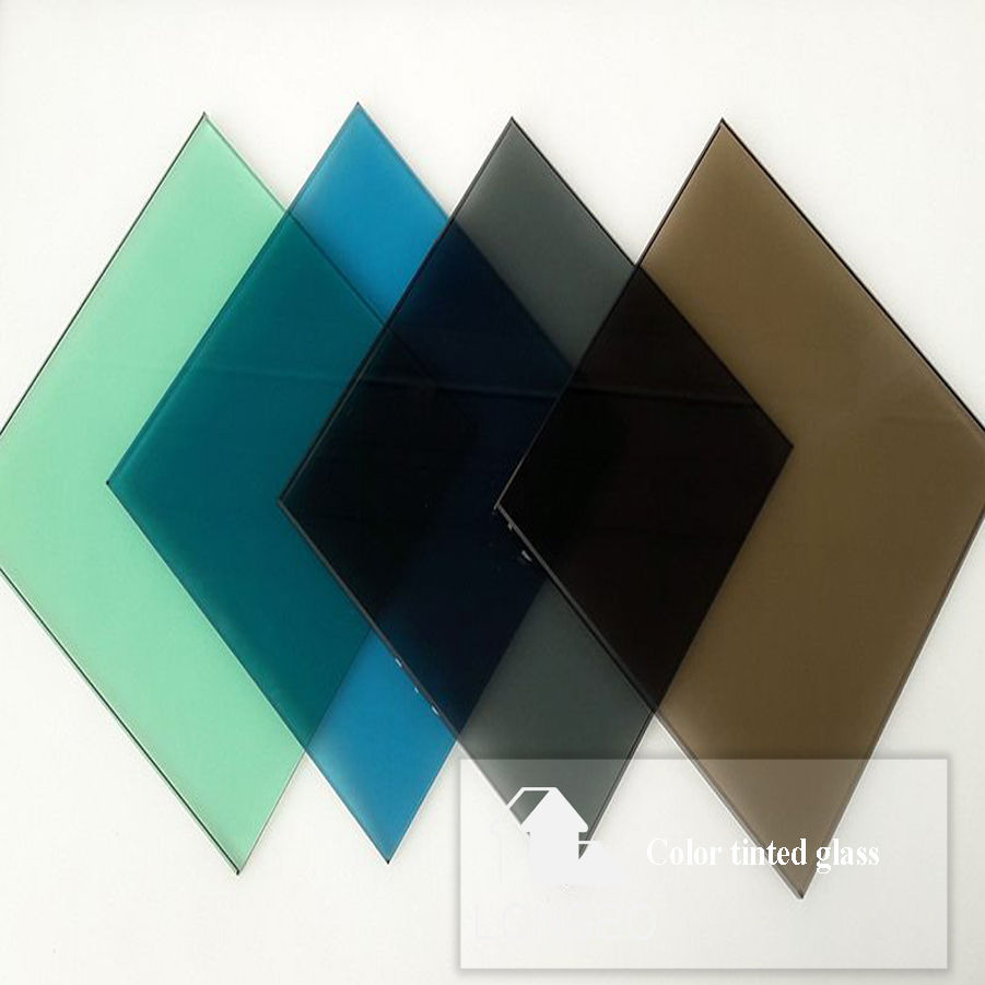 Tinted Glass sheet bronze euro grey dark blue green gray light ford blue black colored cloured float reflective 4 5 6 8 10mm