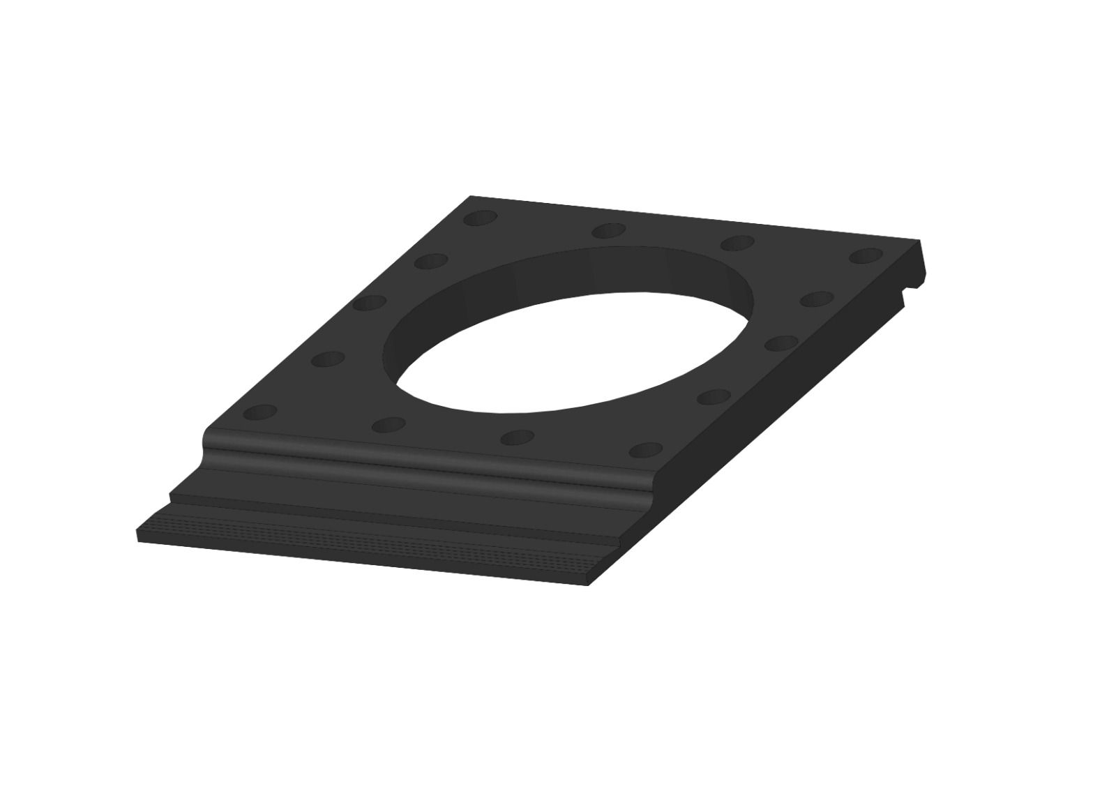 Man Hole Frame - Color: Black