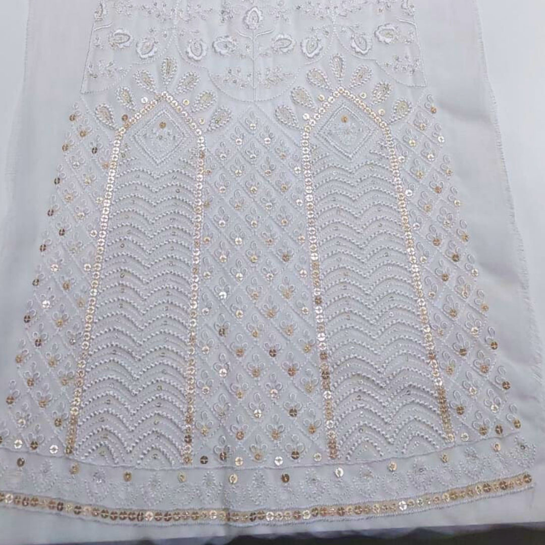 Lucknowi lehenga fabric