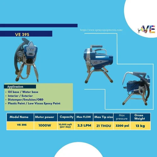 Airless Spray Painting Machine Ve 395 - Attributes: Easy To Operate