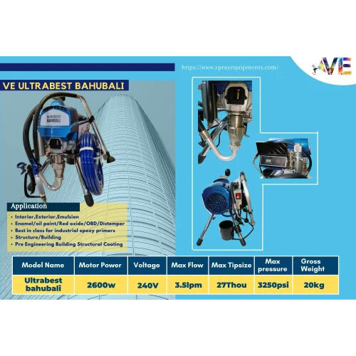 Airless Wall Paint Spray Machine UB Bahubali