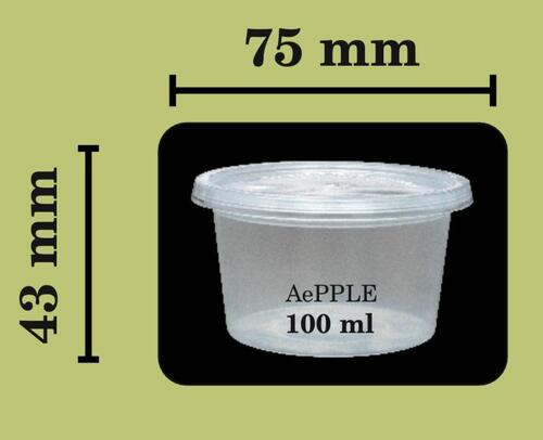 100 Ml Food Container - Color: Transparent