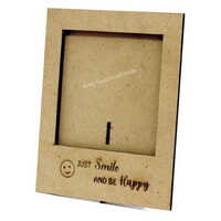 Mdf Engraving Photo Frame - 5 Inch, Light Brown | Modern Design, Polished Finish, 10mm Cover Thickness, Unique Gift Idea