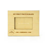 Wooden Magnetic Frame - Polished Wood, 4.5" X 9" Inches, Off-white Color | Modern Design With Easy Photo Change Feature