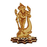 Table Top Wooden Ganesh Statue