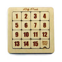 Wooden Number Puzzle - Rigid Light Brown Design, 10cm X 10cm Dimensions | Engaging Toy To Enhance Problem-solving Skills And Number Recognition