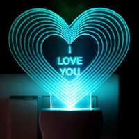 LED Crystal Lovely Night Lamp - High-Quality Crystal, Various Sizes, Green Color, Heart-Shaped Design - Modern Style for Cozy Ambiance