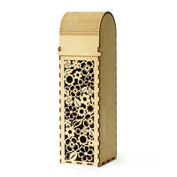 Mdfwine Box - Medium-density Fibreboard, Holds 2 Wine Bottles, Brown Color With Polished Finish, Modern Arts Style , Easy To Clean And Install