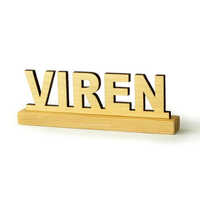 Wooden Name Plate for Table - High-Quality Wood, Custom Made Size, Rich Brown Color | Polished Finish, Durable Decoration Piece, Personalized Option Available