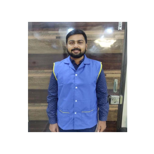 Blue Uniform Sleeveless Vest Coat