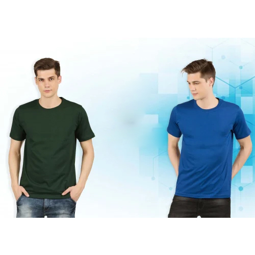 Men Round Neck Multicolor T Shirt