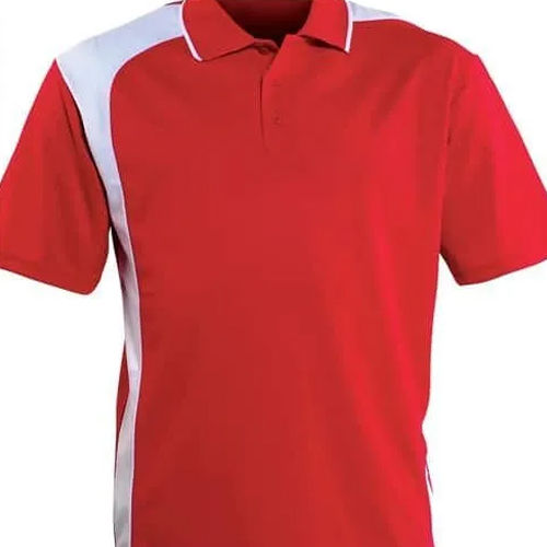 Mens Red Collar T Shirt - Color: Different Available