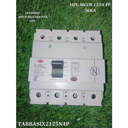 Hpl Tabbasix2125n4p 125a Fp 36 Ka Mccb - Rated Current: 125 Ampere (Amp)