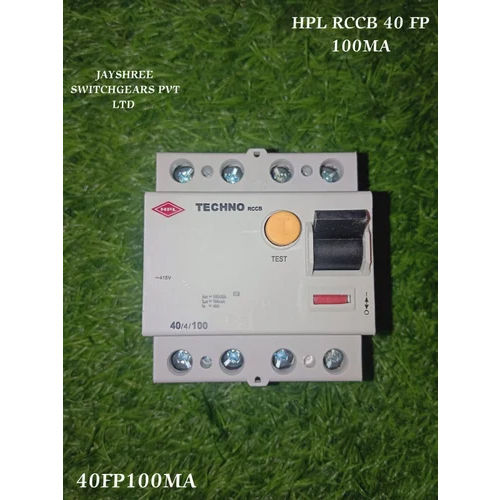 Hpl 40Fp100Ma 40A Fp 100Ma Techno Rccb - Product Type: Residual Current