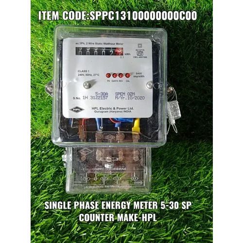 Hpl Single Phase Energy Meter - Color: Transparent