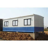 Ms Portable Office Cabin - Color: White & Blue