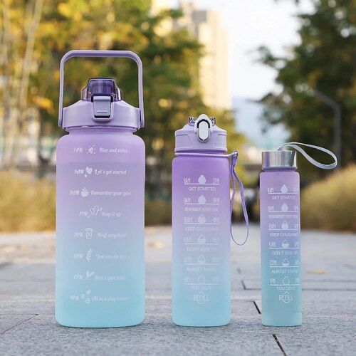 MOTIVATIONAL WATER BOTTLE 3 PCS SET