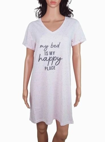 INFINITY Ladies Pink Printed Neppy Nightshirt