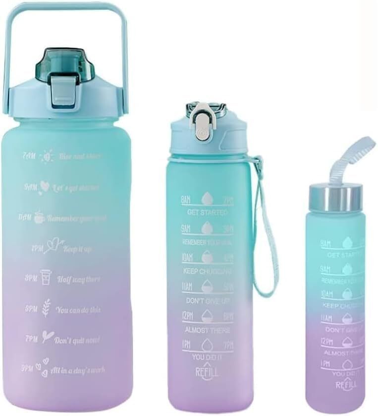 MOTIVATIONAL WATER BOTTLE 3 PCS SET