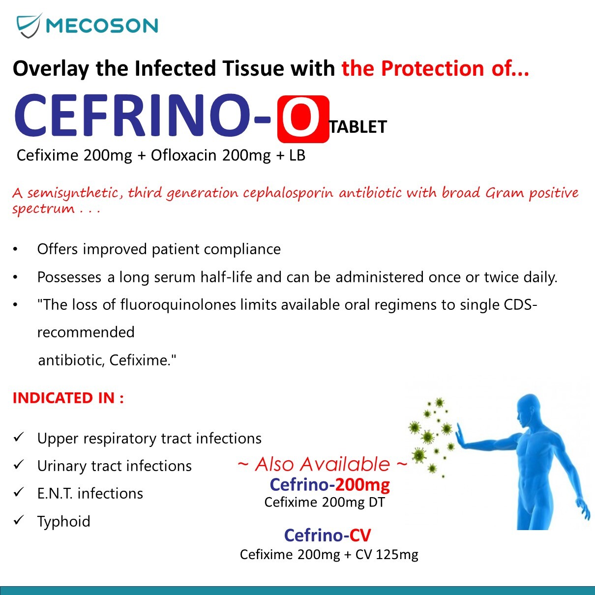 Cefixime 200mg, Ofloxacin200mg