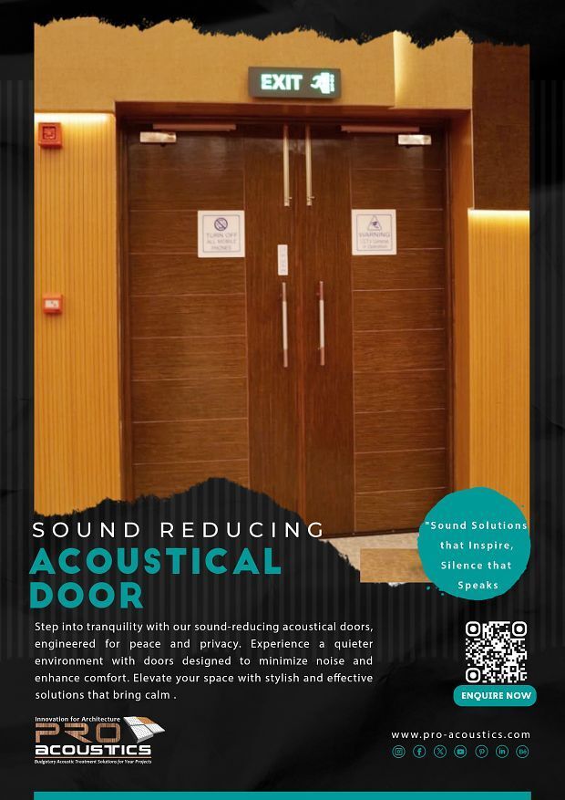 Wooden Sound Reducing Acoustical Door