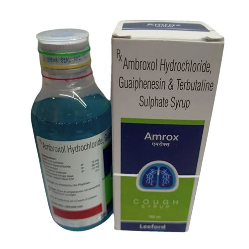 100 Ml Ambroxol Hydrochloride Guaiphenesin And Terbutaline Sulphate Syrup - Dosage Form: Liquid