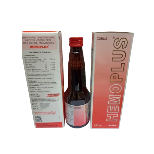 225 ML Syrup Of Iron Cyanocobalamin Pyridoxine Hydrochloride Folic Acid With Zinc And Sorbitol