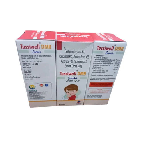 60 Ml Hbr Cetrizine Dhci Phenylephrine Hcl Ambroxol Hcl Guaipehenesin And Sodium Citrate Syrup - Drug Type: General Medicines