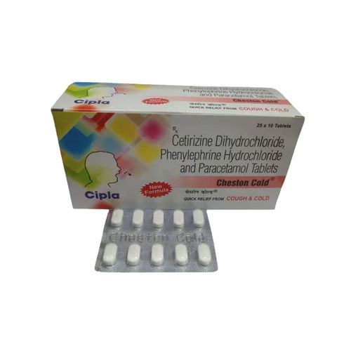 Cetirizine Dihydrochloride Phenylephrine Hydrochloride And Paracetamol Tablets - Drug Type: General Medicines