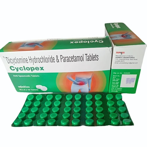 Dicyclomine Hydrochloride And Paracetamol Tablets