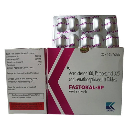 Aceclofenac Paracetamol And Serratiopeptidase Tablets