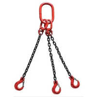 Heavy Duty Alloy Steel 3 Chain Lifting Slings - Color: Black