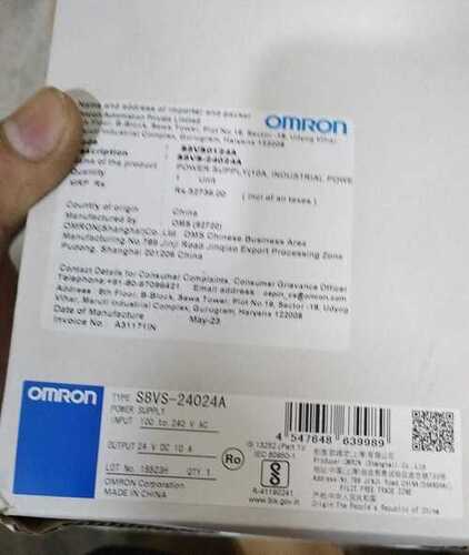Omron Power Supply, S8Vs-24024A - Current Range: 0-10A Ampere (A)