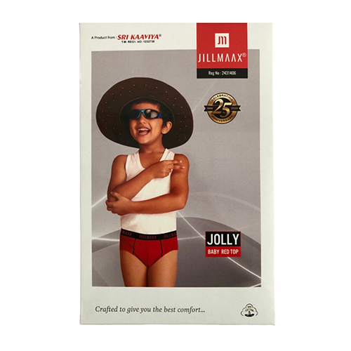 Baby Red Jolly Top - Cotton, Sizes S and M , Breathable and Washable Design for Boys