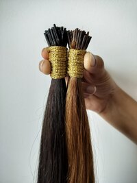 100% Original Human hair Dark and Light Brown Keratin Natural Straight Human Hair I-Tips Extensions