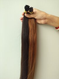 100% Original Human hair Dark and Light Brown Keratin Natural Straight Human Hair I-Tips Extensions