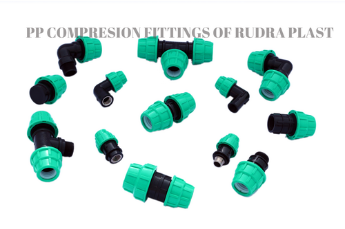 PP Compression Fittings - Plastic Material | Green Color, Other Connection