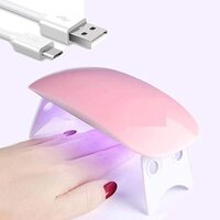 Mitsico Mini Uv Led Nail Lamp - Plastic, Pocket Size Under 0.2lbs | Multipurpose With Gentle 365nm 405nm Light, Cures All Gel Polish