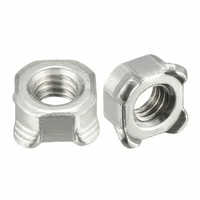 Square Weld Nut - Stainless Steel, Rigid Hardness, Polished Silver Finish | Easy To Use, Round Head Design