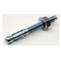 Fischer Anchor Bolt - Rigid Mild Steel, 12mm Diameter , Polished Silver Finish For Industrial Applications