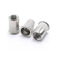 Mild Steel Insert Nuts - 4 to 12 mm , Silver Color, Polished Surface Finish, Round Shape for HVAC and Fabrication Applications