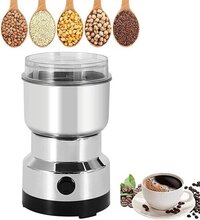Mitsico Stainless Steel Electric Nima Grinder - Medium Size, Silver Color | Multi-function Food Grade Cutter With Transparent Cover, Quiet Operation