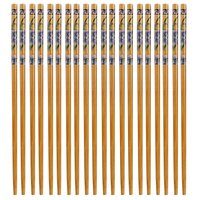 Mitsico 10 Pairs Bamboo Wooden Chopsticks, Quality Natural Round Bamboo Reusable Chopsticks