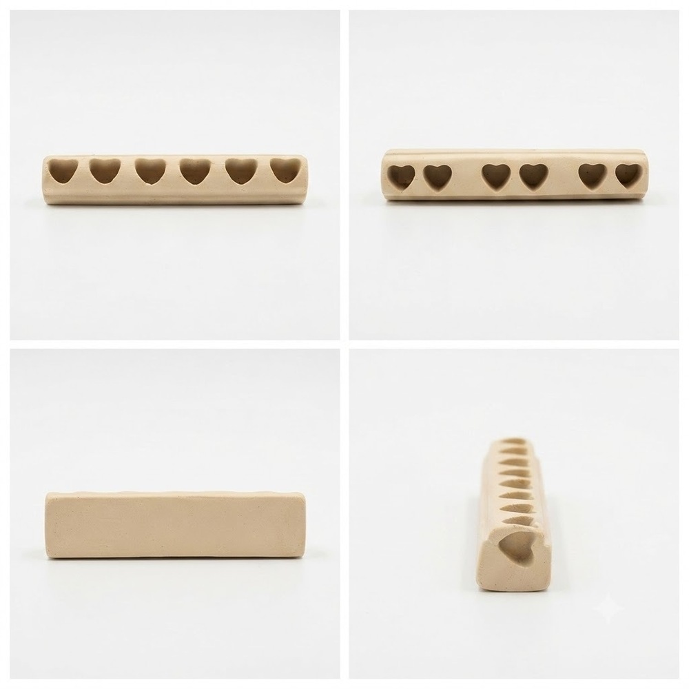 Ceramic Band Heater Channel - Color: Off White / Brown