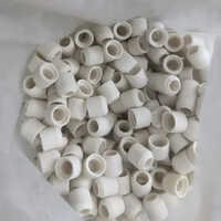 Square Ceramic Insulating Beads - 10 Mm X 10 Mm X 10 Mm, White Finish | High-quality Electric Fitting For Gold Melting Furnace Elements, Reliable Warranty