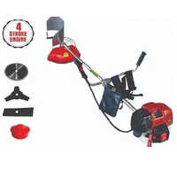 Shoulder Brush Cutter - Petrol Powered, Red Color | 1-year Warranty For Efficient Agricultural Use