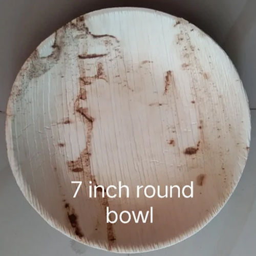 7Inch Round Areca Leaf Bowl - Application: Home