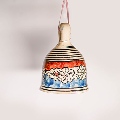 Blue Pottery Bell